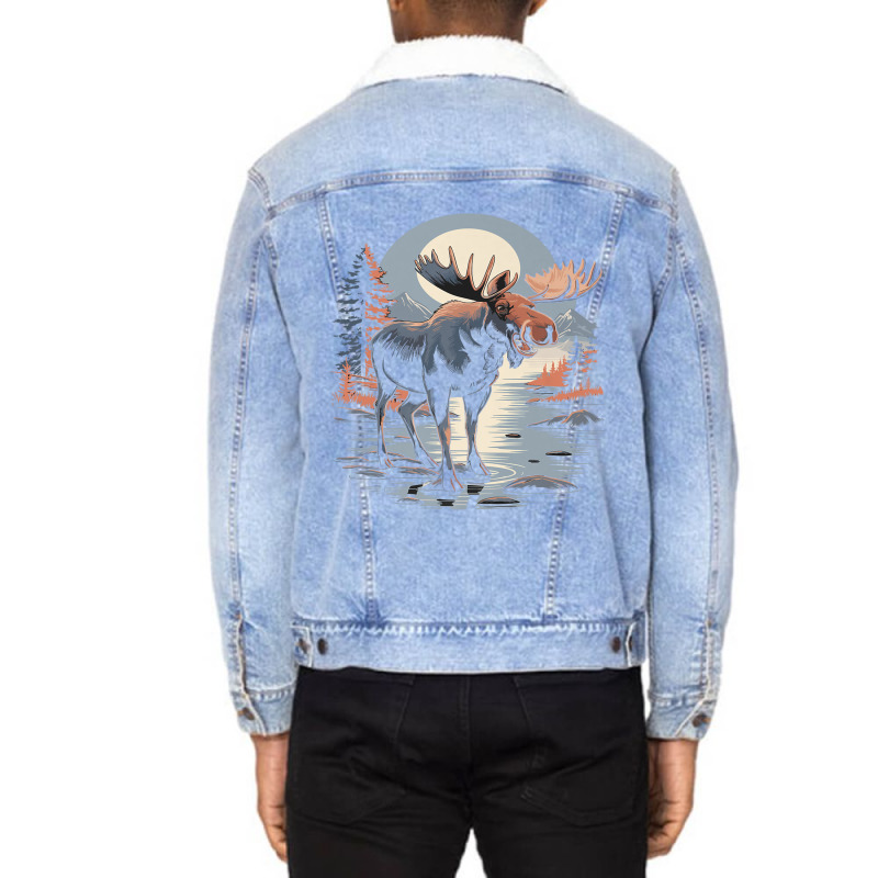 Moon Moose Unisex Sherpa-lined Denim Jacket | Artistshot