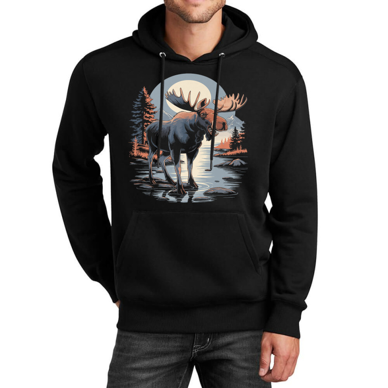 Moon Moose Unisex Hoodie | Artistshot