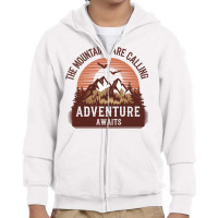 The Mountains Are Calling 3 Youth Zipper Hoodie | Artistshot