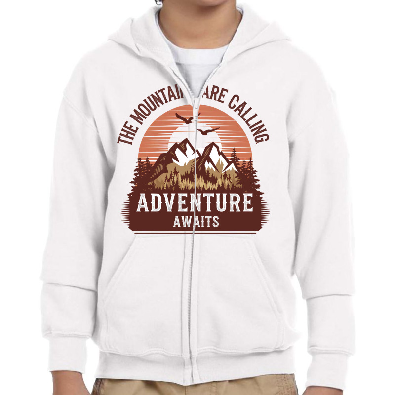 The Mountains Are Calling 3 Youth Zipper Hoodie | Artistshot