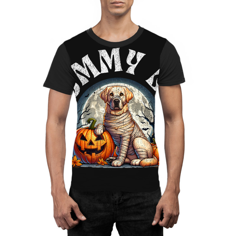 Mummy Lab Halloween Dog Graphic T-shirt | Artistshot