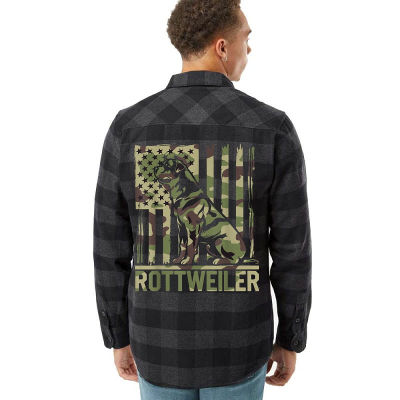 Rottweiler   Usa American Flag Camouflage Dog Owne Flannel Shirt | Artistshot