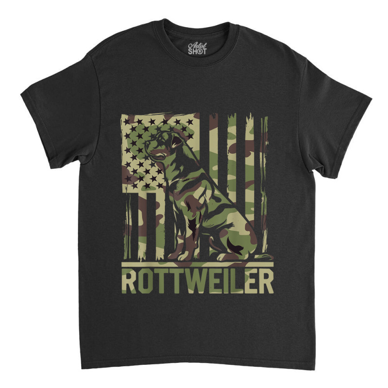 Rottweiler   Usa American Flag Camouflage Dog Owne Classic T-shirt | Artistshot