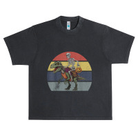 Skeleton Riding Mummy Dinosaur Halloween Urban Heavy T-shirt | Artistshot