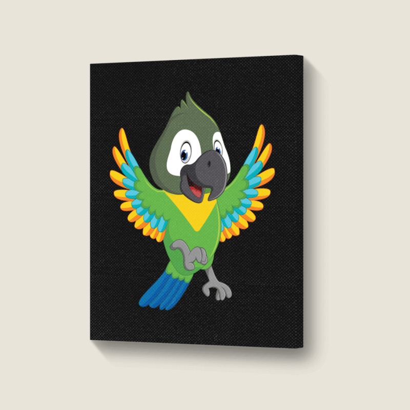 Senegal Parrot Colorful Portrait Canvas Print | Artistshot