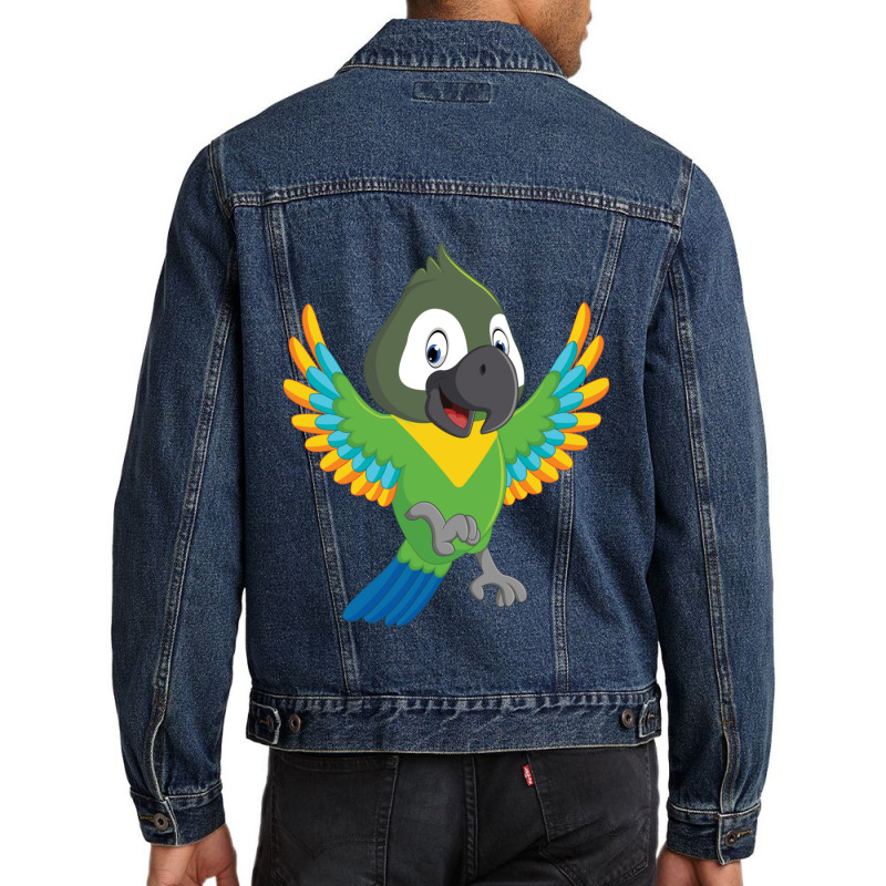 Senegal Parrot Colorful Men Denim Jacket | Artistshot