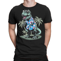 T-rex On Vacation Funny Dino Lover Island T-shirt | Artistshot