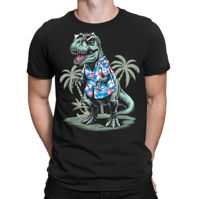 T-rex On Vacation Funny Dino Lover Island T-shirt | Artistshot