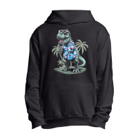 T-rex On Vacation Funny Dino Lover Island Urban Pullover Hoodie | Artistshot