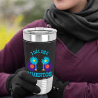 Dia De Muertos, Candle, Flowers Leatherette Tumbler | Artistshot