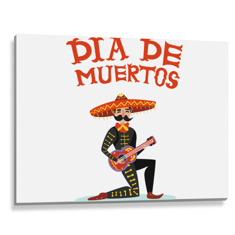 Dia De Muertos, Guitar, Music Metal Print Horizontal | Artistshot