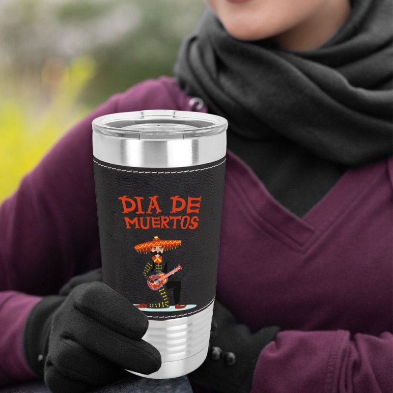 Dia De Muertos, Guitar, Music Leatherette Tumbler | Artistshot