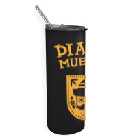 Dia De Muertos, Flowers Skinny Tumbler | Artistshot