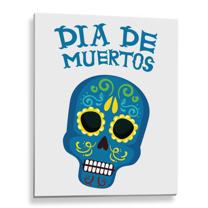 Dia De Muertos, Skull, Skuls, Skeleton, Flowers Metal Print Vertical | Artistshot