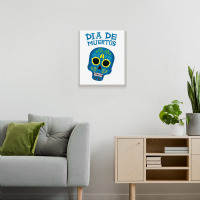 Dia De Muertos, Skull, Skuls, Skeleton, Flowers Metal Print Vertical | Artistshot