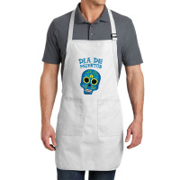 Dia De Muertos, Skull, Skuls, Skeleton, Flowers Full-length Apron | Artistshot