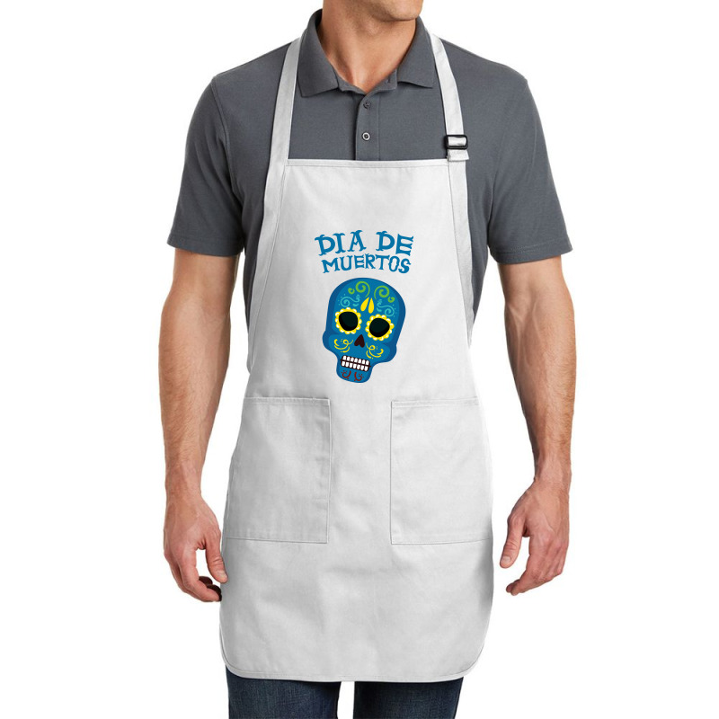 Dia De Muertos, Skull, Skuls, Skeleton, Flowers Full-length Apron | Artistshot