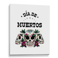 Dia De Muertos, Skull, Skuls, Skeleton, Flowers Metal Print Vertical | Artistshot