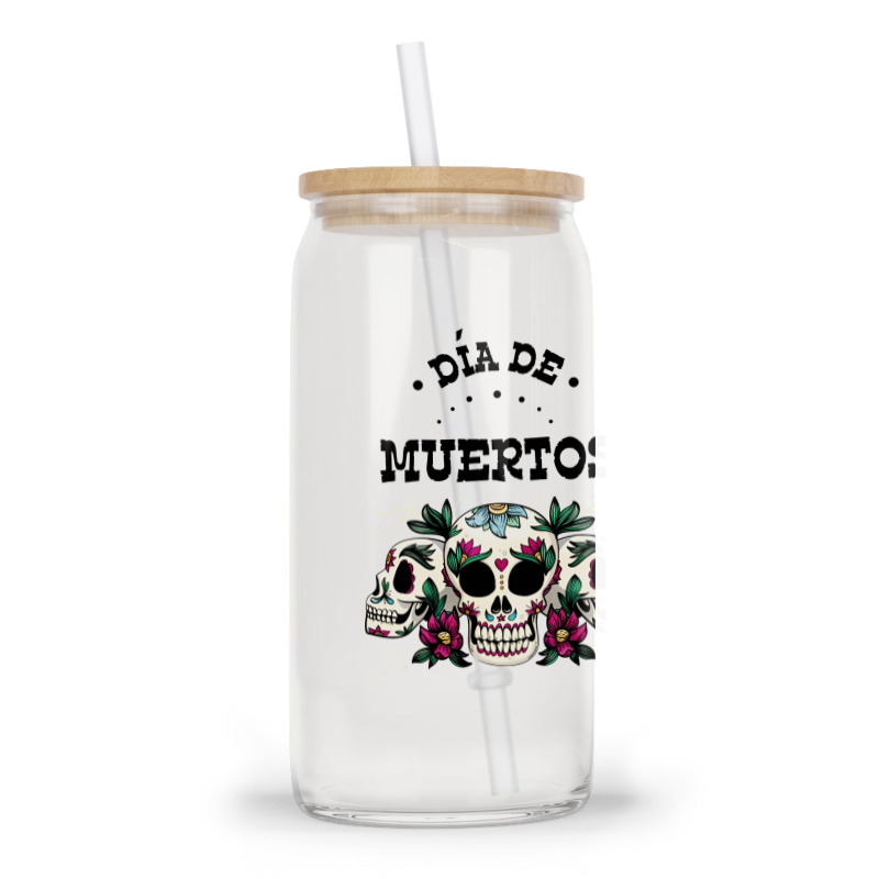 Dia De Muertos, Skull, Skuls, Skeleton, Flowers Glass Tumbler | Artistshot