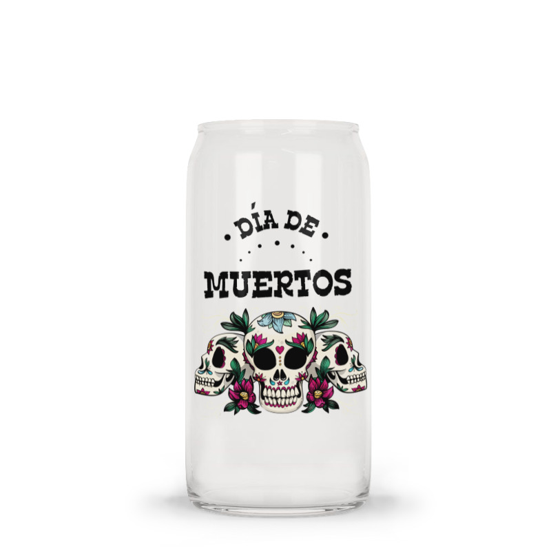 Dia De Muertos, Skull, Skuls, Skeleton, Flowers Glass Tumbler | Artistshot