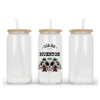 Dia De Muertos, Skull, Skuls, Skeleton, Flowers Glass Tumbler | Artistshot