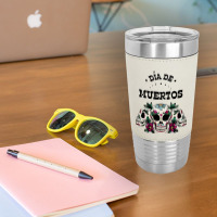 Dia De Muertos, Skull, Skuls, Skeleton, Flowers Leatherette Tumbler | Artistshot