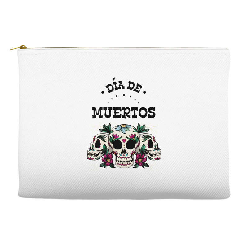 Dia De Muertos, Skull, Skuls, Skeleton, Flowers Accessory Pouches | Artistshot