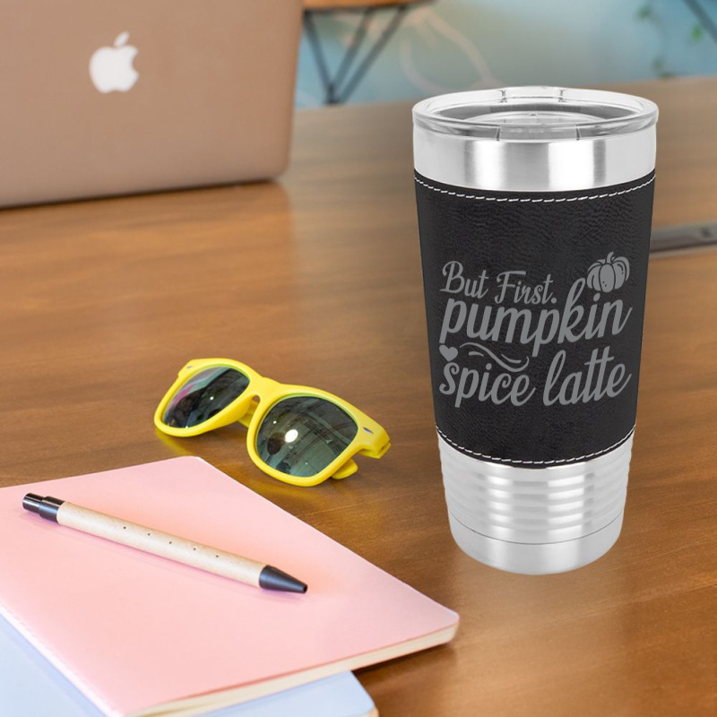 But First Pupmpkin Spice Latte, Halloween Leatherette Tumbler | Artistshot