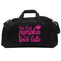 But First Pupmpkin Spice Latte, Halloween Active Duffel | Artistshot