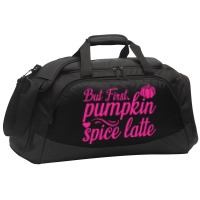 But First Pupmpkin Spice Latte, Halloween Active Duffel | Artistshot