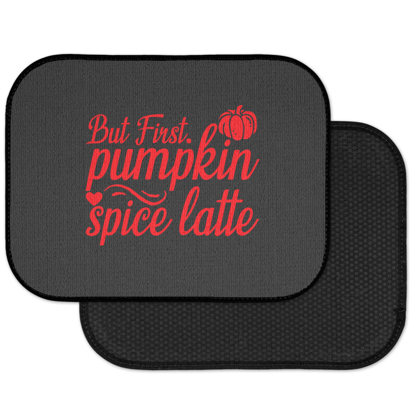 But First Pupmpkin Spice Latte, Halloween Rear Car Mat | Artistshot