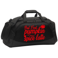 But First Pupmpkin Spice Latte, Halloween Active Duffel | Artistshot