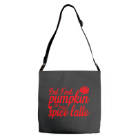 But First Pupmpkin Spice Latte, Halloween Adjustable Strap Totes | Artistshot