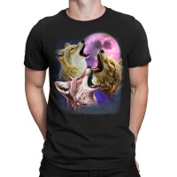 3 Jackals Howling At The Moon T-shirt | Artistshot