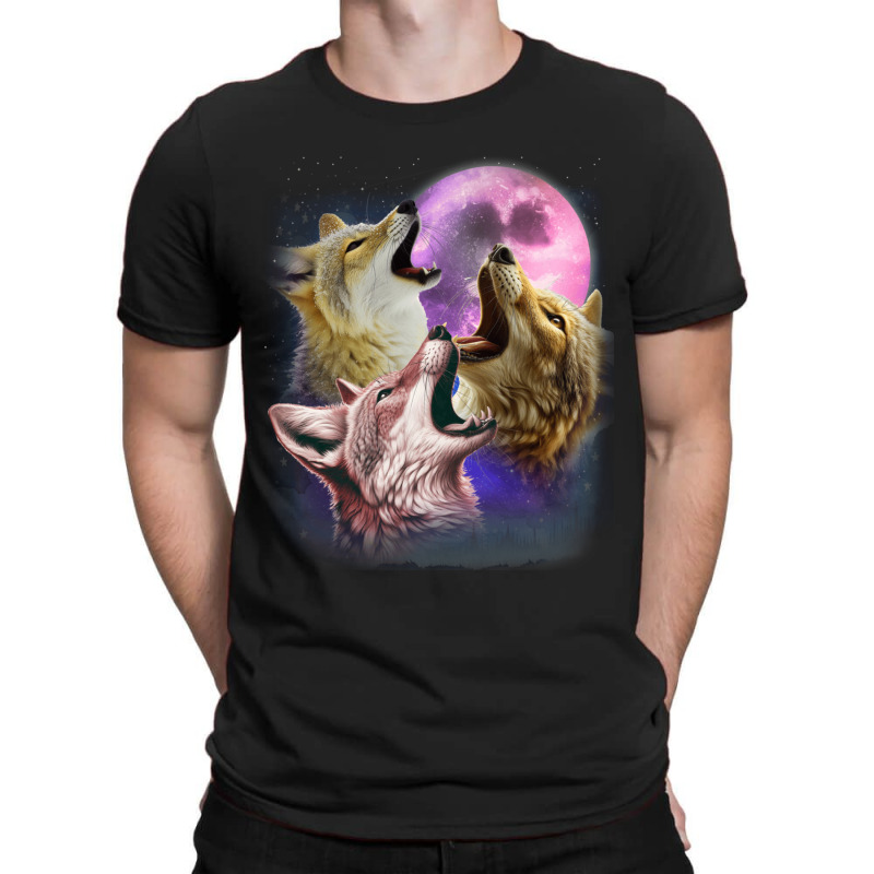 3 Jackals Howling At The Moon T-shirt | Artistshot