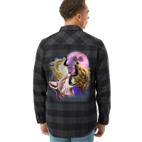 3 Jackals Howling At The Moon Flannel Shirt | Artistshot