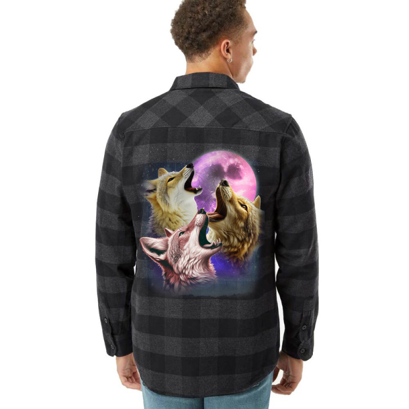 3 Jackals Howling At The Moon Flannel Shirt | Artistshot