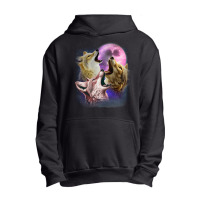 3 Jackals Howling At The Moon Urban Pullover Hoodie | Artistshot