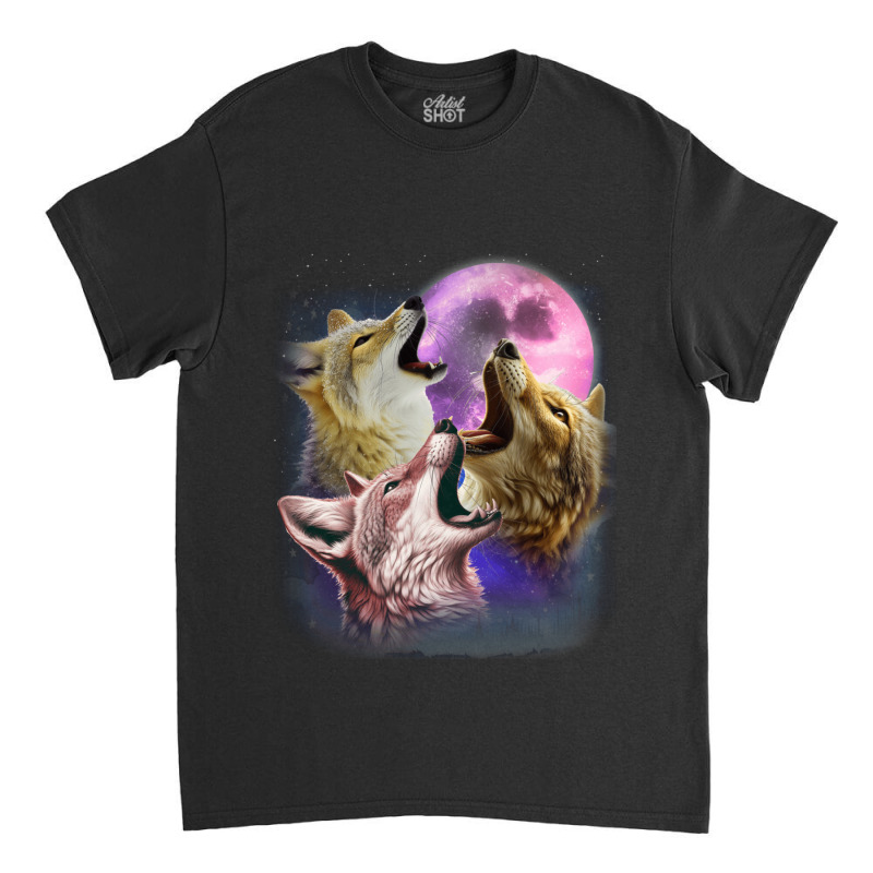 3 Jackals Howling At The Moon Classic T-shirt | Artistshot