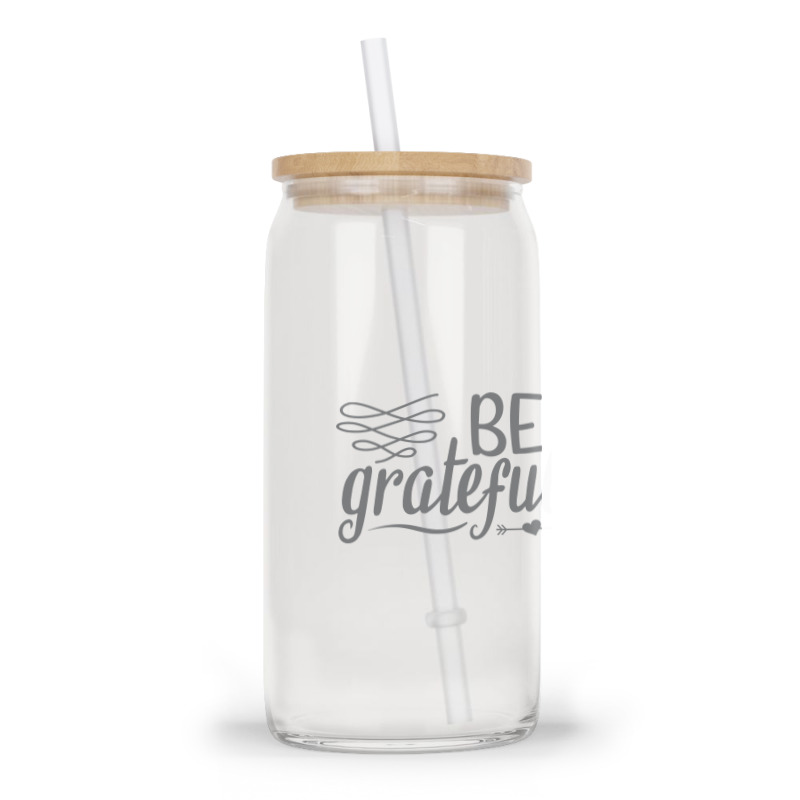 Be Grateful, Heart Glass Tumbler | Artistshot