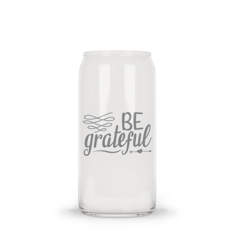 Be Grateful, Heart Glass Tumbler | Artistshot