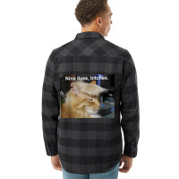 Cat Trump 9 Lives Baby Nine Lives B!vches Flannel Shirt | Artistshot