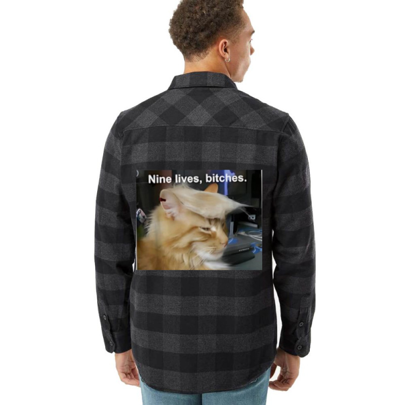 Cat Trump 9 Lives Baby Nine Lives B!vches Flannel Shirt | Artistshot