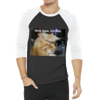 Cat Trump 9 Lives Baby Nine Lives B!vches 3/4 Sleeve Shirt | Artistshot