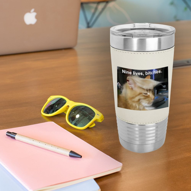 Cat Trump 9 Lives Baby Nine Lives B!vches Leatherette Tumbler | Artistshot