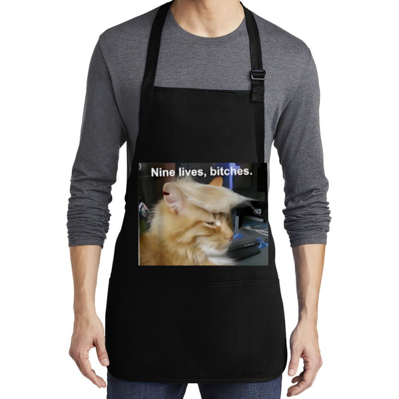 Cat Trump 9 Lives Baby Nine Lives B!vches Medium-length Apron | Artistshot