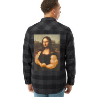 Funny Mona Lisa Bodybuilding Flannel Shirt | Artistshot