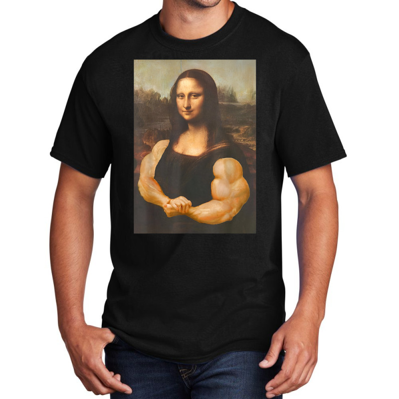 Funny Mona Lisa Bodybuilding Basic T-shirt | Artistshot