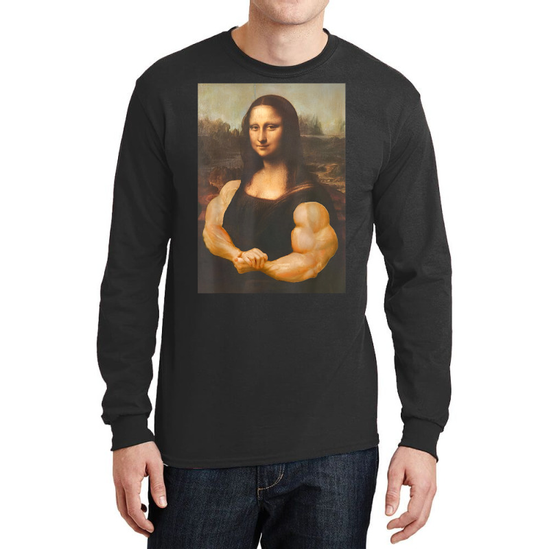 Funny Mona Lisa Bodybuilding Long Sleeve Shirts | Artistshot