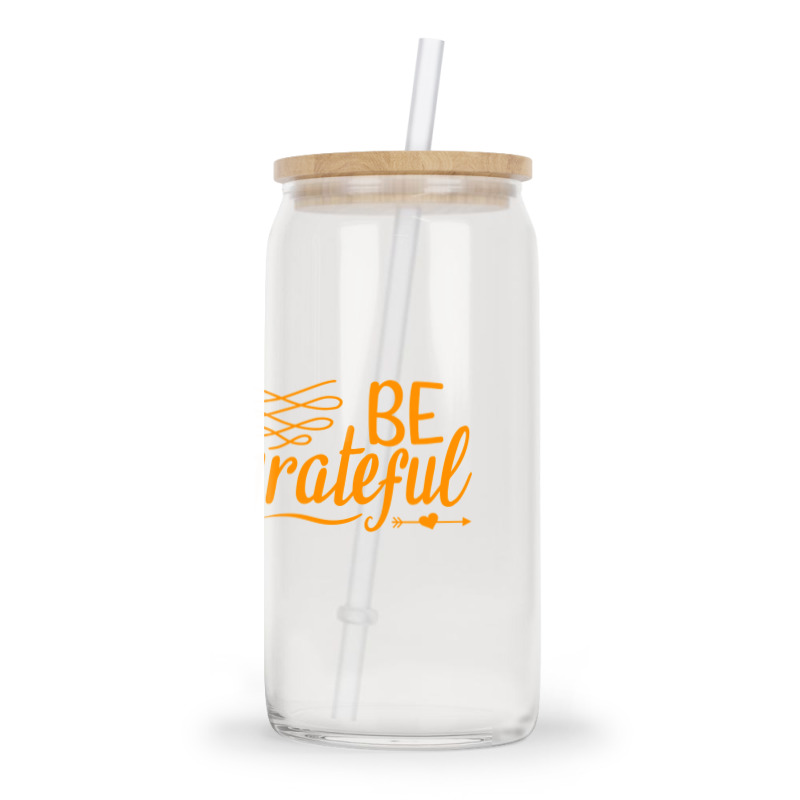 Be Grateful, Heart Glass Tumbler | Artistshot